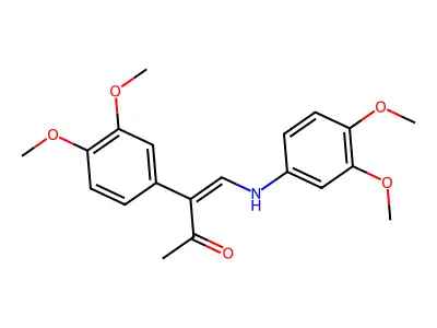 4-(3,4-Dimethoxyanilino)-3-(3,4-dimethoxyphenyl)but-3-en-2-one structure