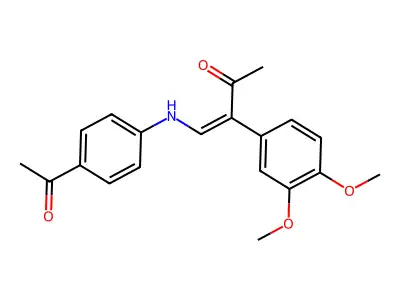 4-(4-Acetylanilino)-3-(3,4-dimethoxyphenyl)but-3-en-2-one structure