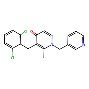 3-(2,6-dichlorobenzyl)-2-methyl-1-(3-pyridinylmethyl)-4(1H)-pyridinone structure