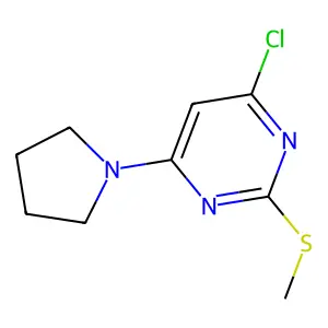 4-Chloro-2-(methylthio)-6-(pyrrolidin-1-yl)pyrimidine structure
