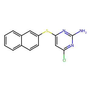 4-Chloro-6-(2-naphthylsulfanyl)-2-pyrimidinamine structure
