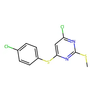 4-Chloro-6-[(4-chlorophenyl)sulfanyl]-2-(methylsulfanyl)pyrimidine structure