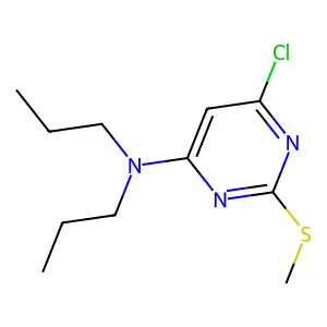 6-Chloro-2-(methylsulfanyl)-N,N-dipropyl-4-pyrimidinamine structure