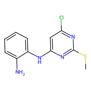 N~1~-[6-chloro-2-(methylsulfanyl)-4-pyrimidinyl]-1,2-benzenediamine structure