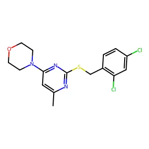 4-[2-[(2,4-Dichlorophenyl)methylthio]-6-methyl-4-pyrimidinyl]morpholine structure