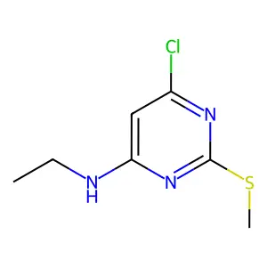 6-chloro-N-ethyl-2-(methylsulfanyl)-4-pyrimidinamine structure