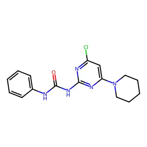 N-(4-chloro-6-piperidino-2-pyrimidinyl)-N'-phenylurea structure
