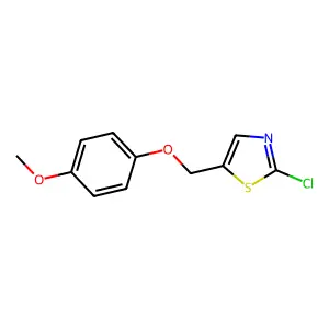 2-Chloro-5-[(4-methoxyphenoxy)methyl]-1,3-thiazole structure