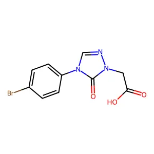 2-[4-(4-bromophenyl)-5-oxo-4,5-dihydro-1H-1,2,4-triazol-1-yl]acetic acid structure