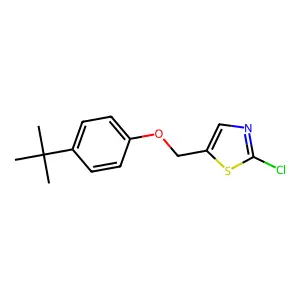 2-Chloro-5-[[4-(1,1-dimethylethyl)phenoxy]methyl]thiazole structure