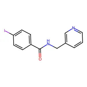 4-iodo-N-(3-pyridinylmethyl)benzenecarboxamide structure