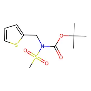 tert-butyl N-(methylsulfonyl)-N-(2-thienylmethyl)carbamate structure