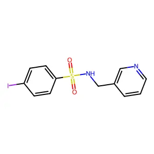 4-iodo-N-(3-pyridinylmethyl)benzenesulfonamide structure
