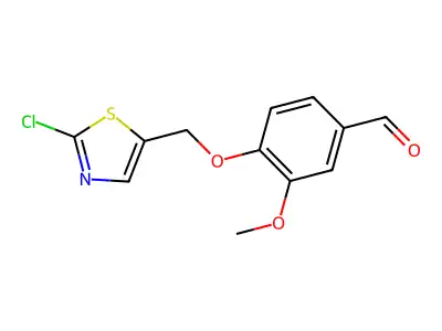 4-[(2-Chloro-1,3-thiazol-5-yl)methoxy]-3-methoxybenzaldehyde structure
