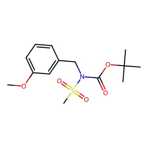 tert-butyl N-(3-methoxybenzyl)-N-(methylsulfonyl)carbamate structure