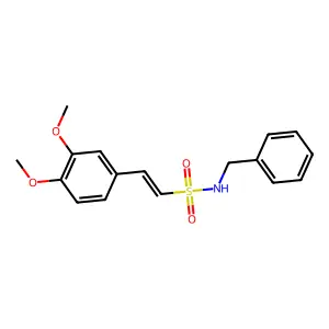 N-benzyl-2-(3,4-dimethoxyphenyl)ethenesulfonamide structure