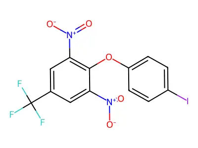 2-(4-Iodophenoxy)-1,3-dinitro-5-(trifluoromethyl)benzene structure