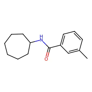 N-cycloheptyl-3-methylbenzamide structure