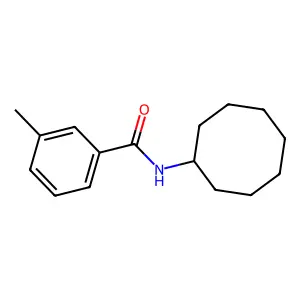 N-cyclooctyl-3-methylbenzamide structure