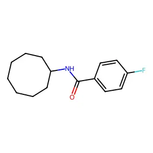 N-cyclooctyl-4-fluorobenzamide structure