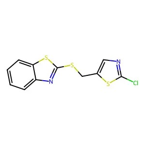 2-{[(2-Chloro-1,3-thiazol-5-yl)methyl]sulfanyl}-1,3-benzothiazole structure