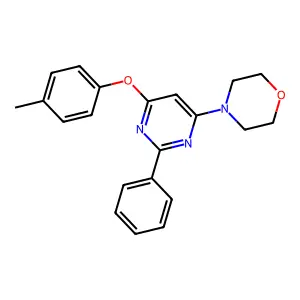 4-[6-(4-Methylphenoxy)-2-phenyl-4-pyrimidinyl]morpholine structure