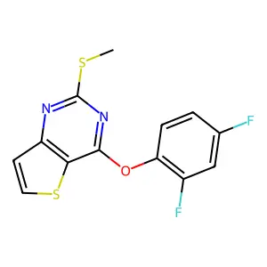 4-(2,4-Difluorophenoxy)-2-(methylsulfanyl)thieno[3,2-d]pyrimidine structure