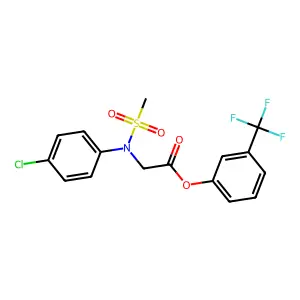 3-(Trifluoromethyl)phenyl 2-[4-chloro(methylsulfonyl)anilino]acetate structure