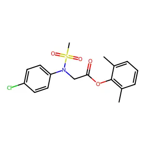 2,6-Dimethylphenyl 2-[4-chloro(methylsulfonyl)anilino]acetate structure