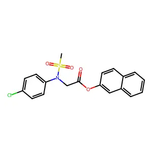2-Naphthyl 2-[4-chloro(methylsulfonyl)anilino]acetate structure