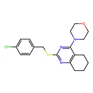 4-Chlorobenzyl 4-morpholino-5,6,7,8-tetrahydro-2-quinazolinyl sulfide structure