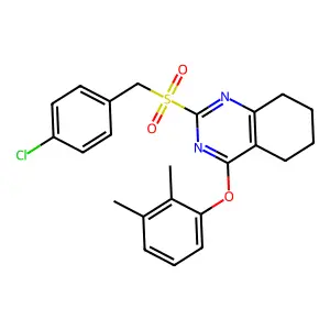 4-Chlorobenzyl 4-(2,3-dimethylphenoxy)-5,6,7,8-tetrahydro-2-quinazolinyl sulfone structure
