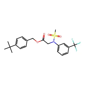 4-(Tert-butyl)benzyl 2-[(methylsulfonyl)-3-(trifluoromethyl)anilino]acetate structure