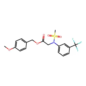 4-Methoxybenzyl 2-[(methylsulfonyl)-3-(trifluoromethyl)anilino]acetate structure