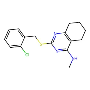 N-{2-[(2-chlorobenzyl)sulfanyl]-5,6,7,8-tetrahydro-4-quinazolinyl}-N-methylamine structure