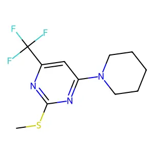 2-(Methylsulfanyl)-4-piperidino-6-(trifluoromethyl)pyrimidine structure