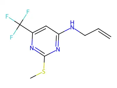 N-allyl-2-(methylsulfanyl)-6-(trifluoromethyl)-4-pyrimidinamine structure