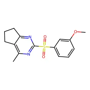 3-methoxyphenyl 4-methyl-6,7-dihydro-5H-cyclopenta[d]pyrimidin-2-yl sulfone structure