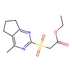 ethyl 2-[(4-methyl-6,7-dihydro-5H-cyclopenta[d]pyrimidin-2-yl)sulfonyl]acetate structure