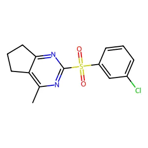 3-chlorophenyl 4-methyl-6,7-dihydro-5H-cyclopenta[d]pyrimidin-2-yl sulfone structure