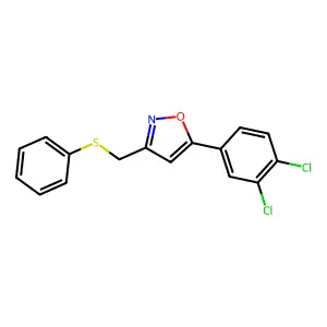 5-(3,4-Dichlorophenyl)-3-[(phenylsulfanyl)methyl]isoxazole structure