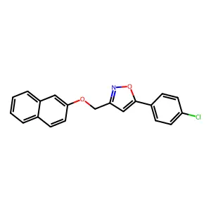 5-(4-Chlorophenyl)-3-[(2-naphthyloxy)methyl]isoxazole structure