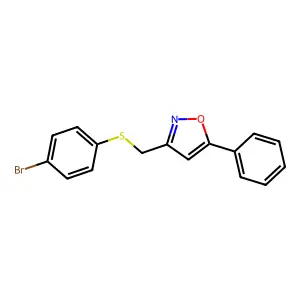 3-{[(4-Bromophenyl)sulfanyl]methyl}-5-phenylisoxazole structure