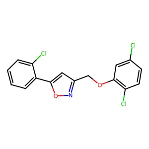 5-(2-Chlorophenyl)-3-[(2,5-dichlorophenoxy)methyl]-1,2-oxazole structure