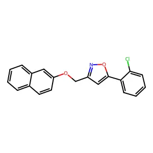 5-(2-Chlorophenyl)-3-[(2-naphthyloxy)methyl]isoxazole structure