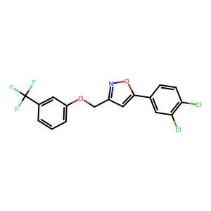 [5-(3,4-Dichlorophenyl)-3-isoxazolyl]methyl 3-(trifluoromethyl)phenyl ether structure
