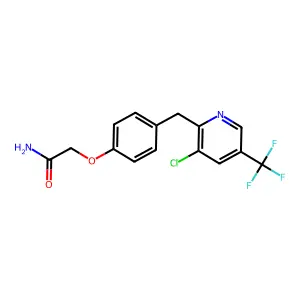 2-(4-{[3-Chloro-5-(trifluoromethyl)-2-pyridinyl]methyl}phenoxy)acetamide structure