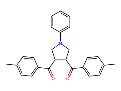[4-(4-methylbenzoyl)-1-phenyltetrahydro-1H-pyrrol-3-yl](4-methylphenyl)methanone structure