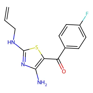 [2-(Allylamino)-4-amino-1,3-thiazol-5-yl](4-fluorophenyl)methanone structure