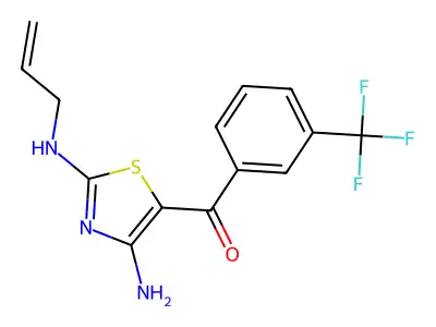 [2-(Allylamino)-4-amino-1,3-thiazol-5-yl][3-(trifluoromethyl)phenyl]methanone structure